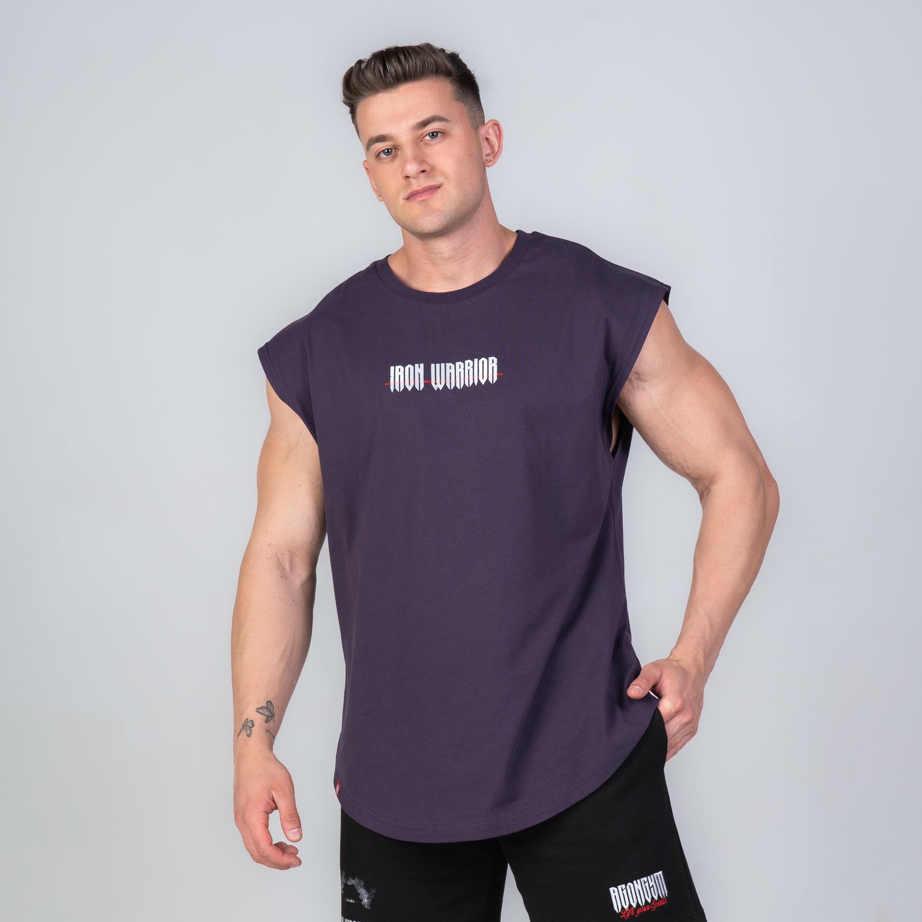 IRON WARRIOR SLEEVELESS - DARK PURPLE