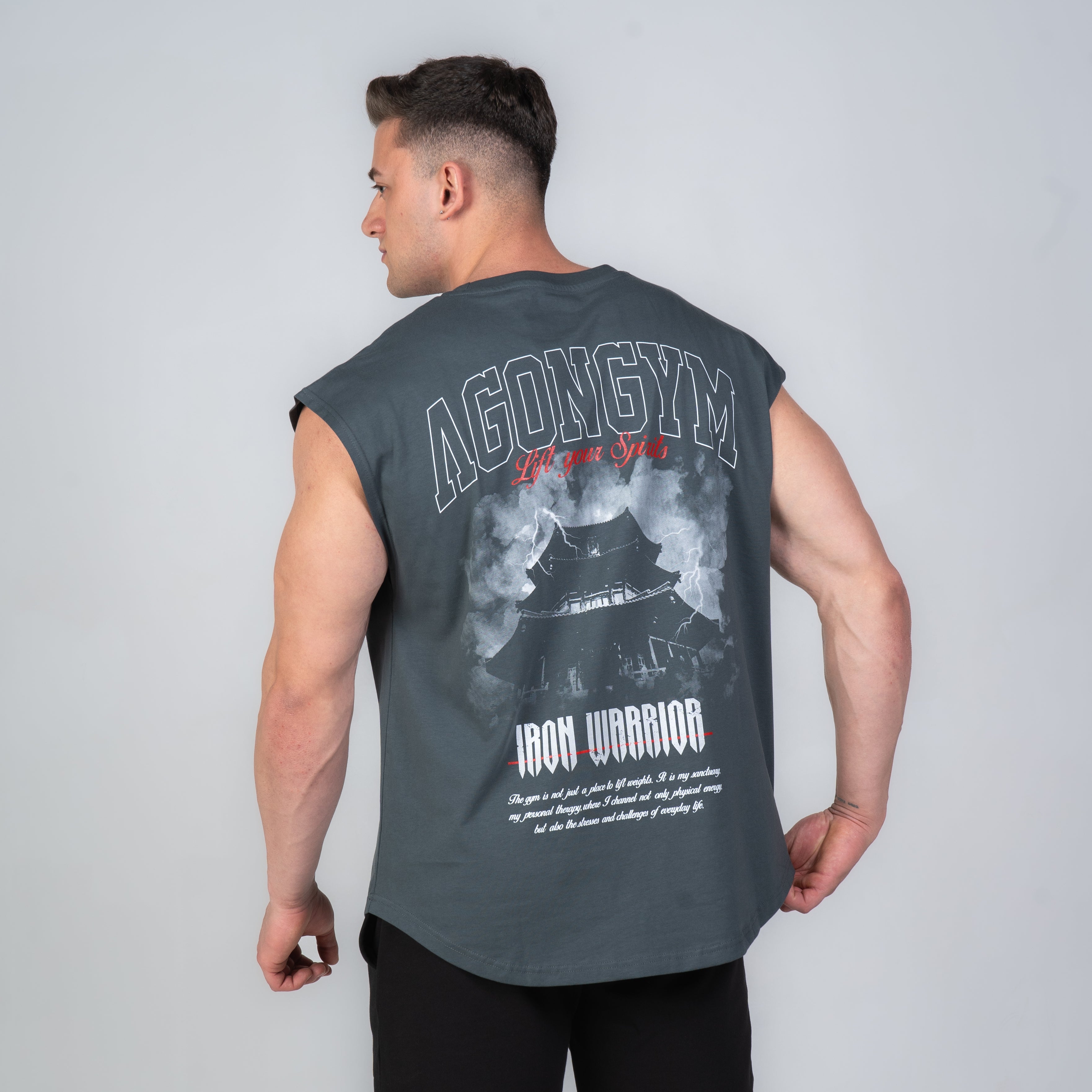 IRON WARRIOR SLEEVELESS - SMOKE BLACK