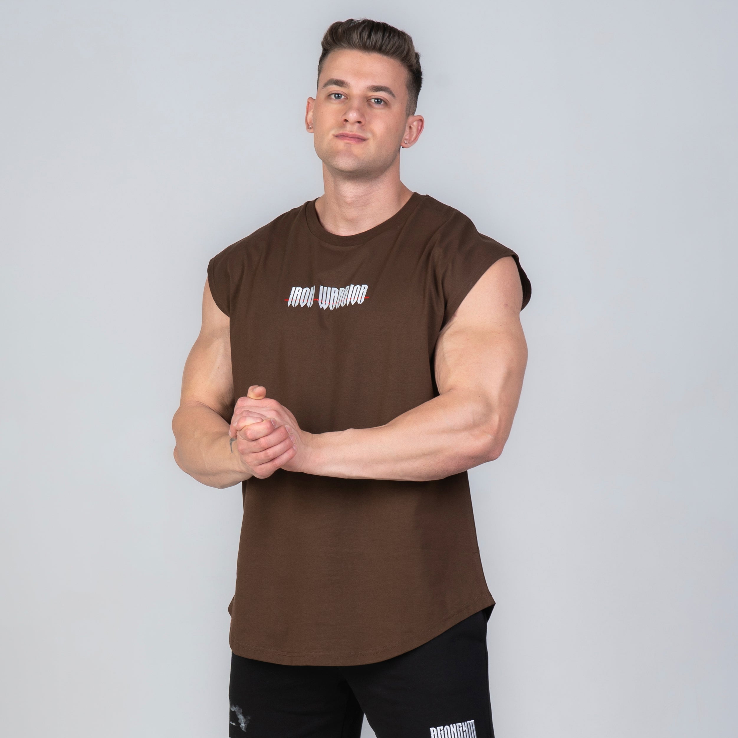 IRON WARRIOR SLEEVELESS - STONE BROWN