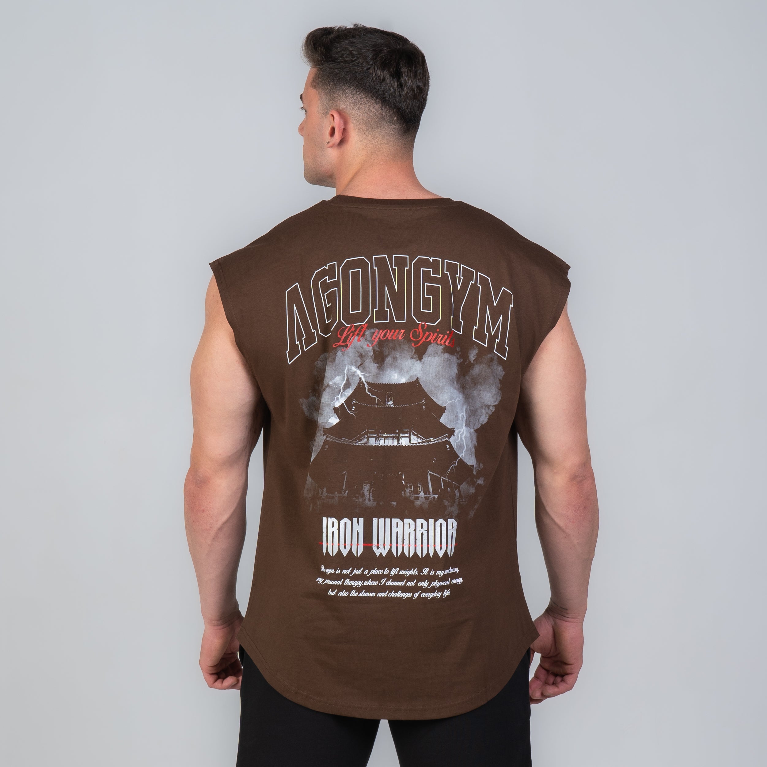 IRON WARRIOR SLEEVELESS - STONE BROWN