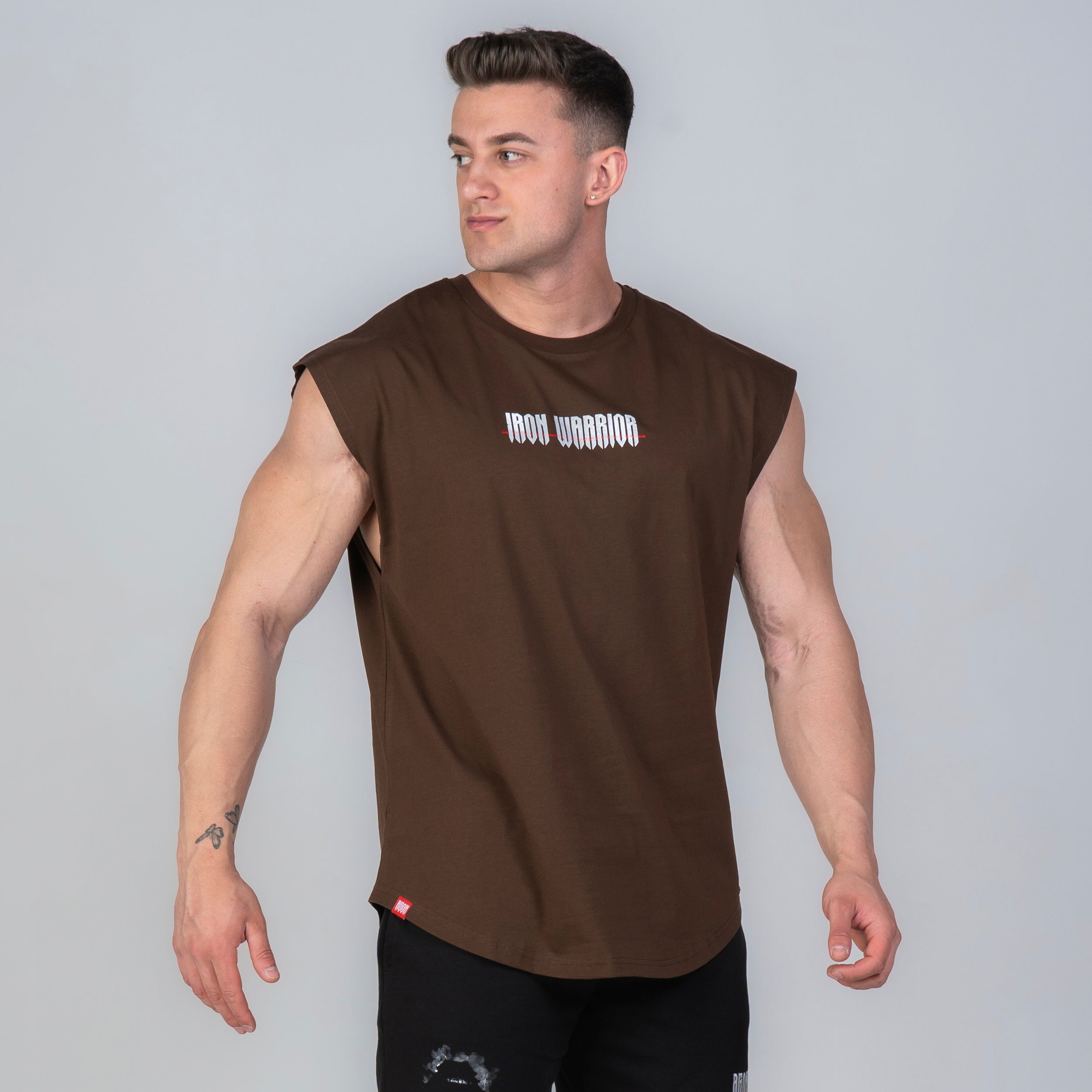 IRON WARRIOR SLEEVELESS - STONE BROWN