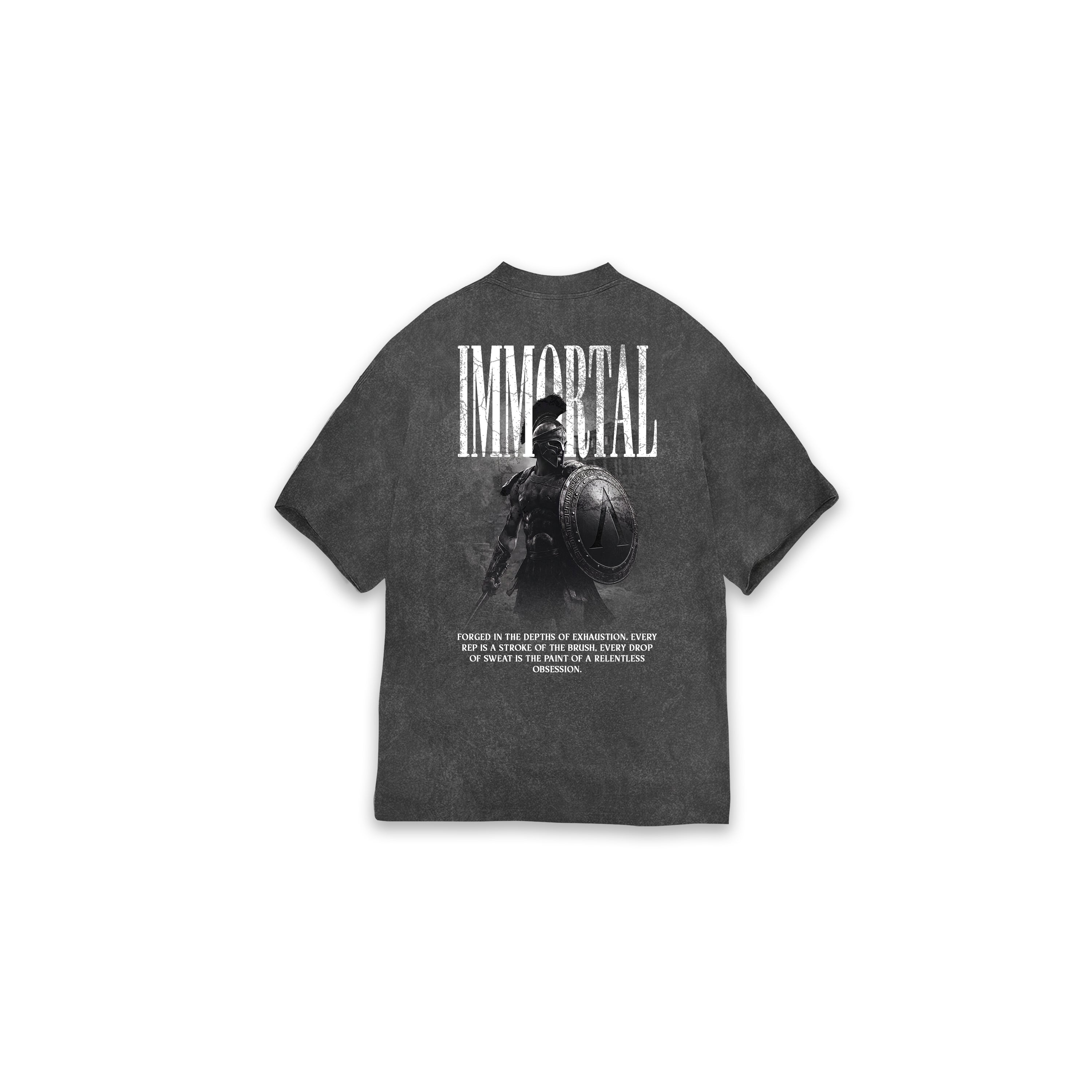 OVERSIZE IMMORTAL - ACID WASHED LIGHT GREY