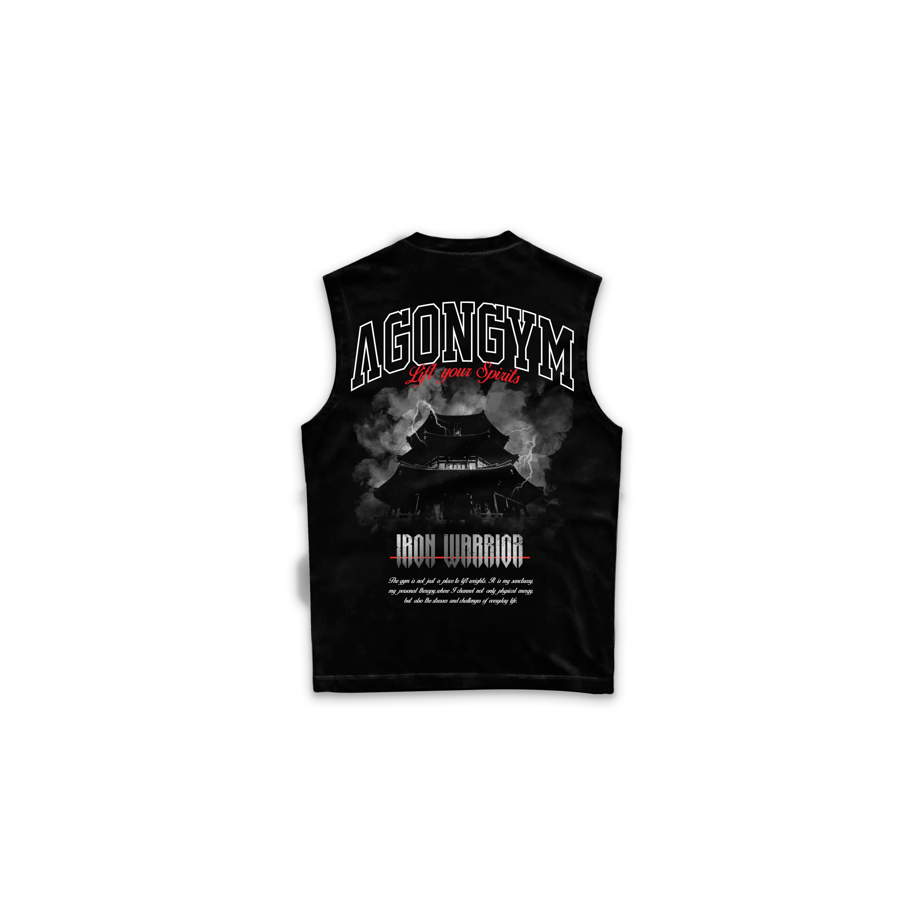 IRON WARRIOR SLEEVELESS - WASHED BLACK