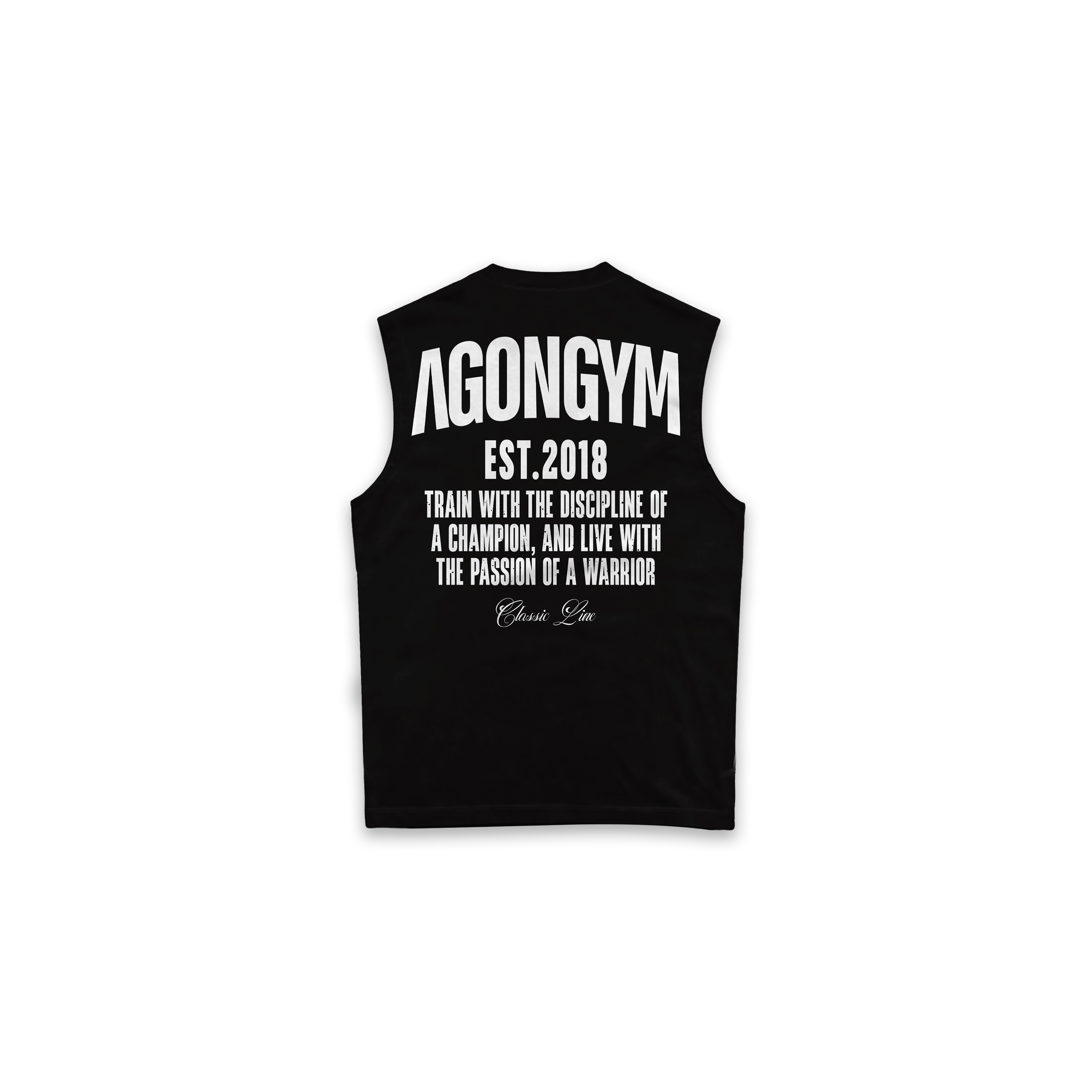 OVERSIZE SLEEVELESS CLASSIC LINE - BLACK