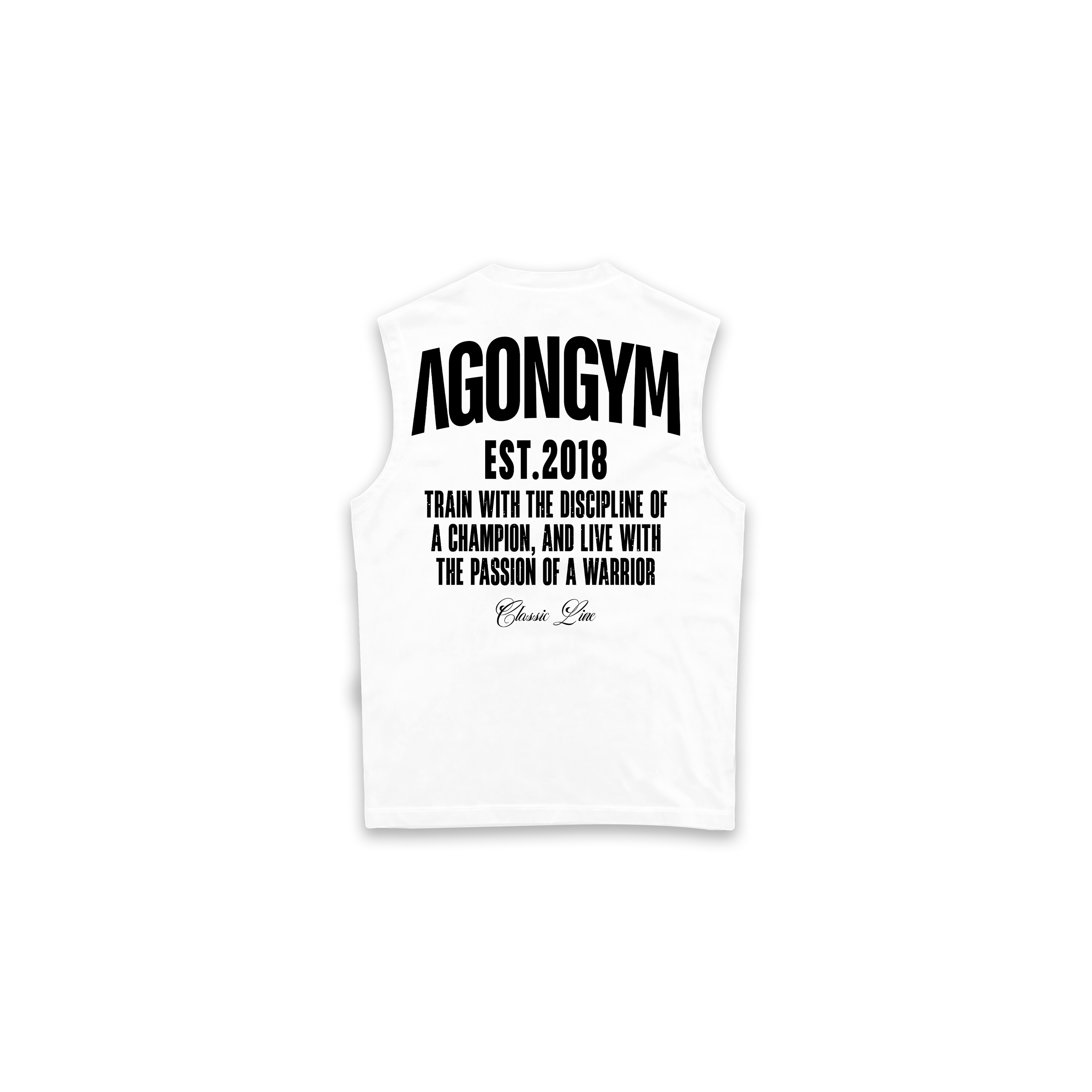 OVERSIZE SLEEVELESS CLASSIC LINE - WHITE