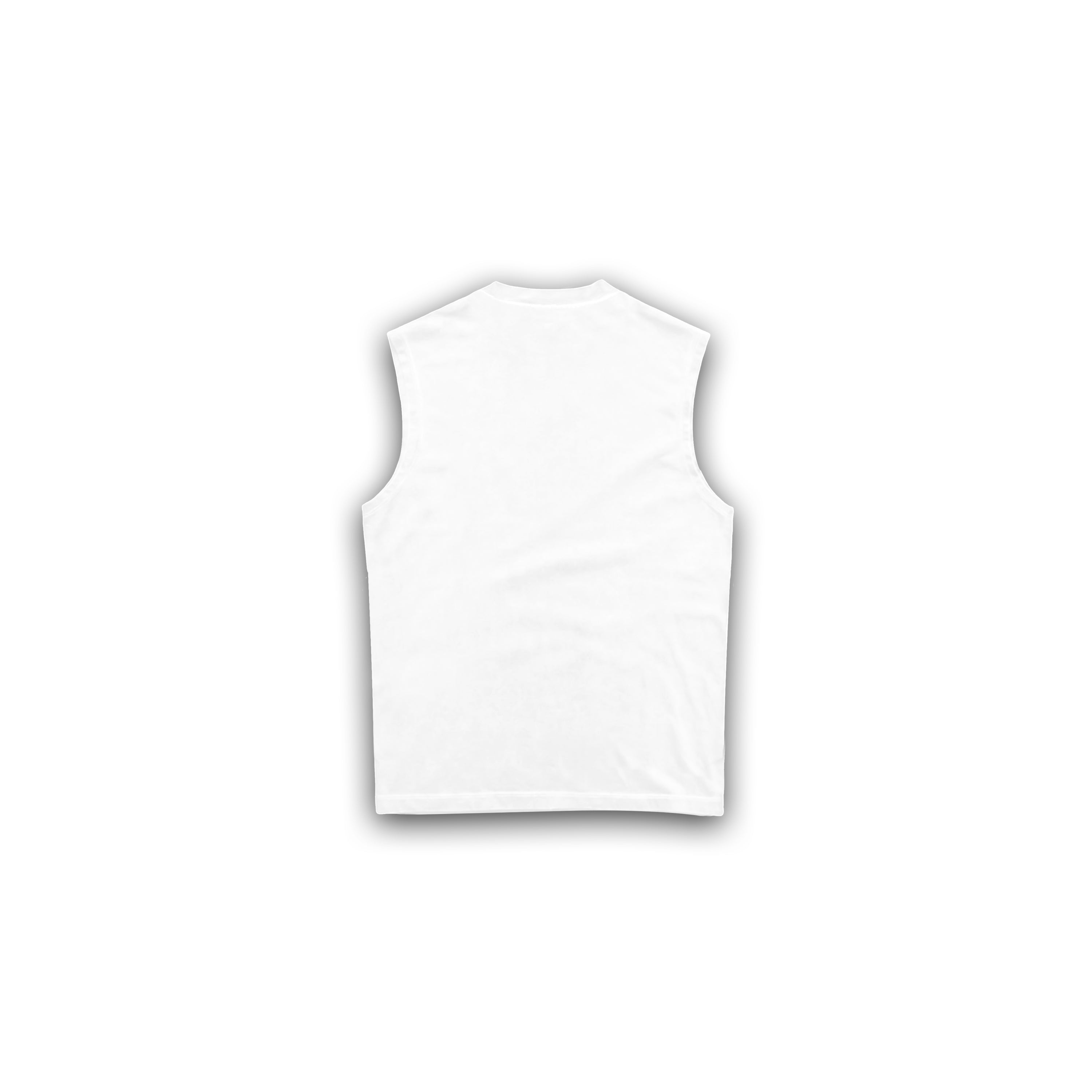 OVERSIZE SLEEVELESS LIMITLESS - WHITE/SILVER GREY