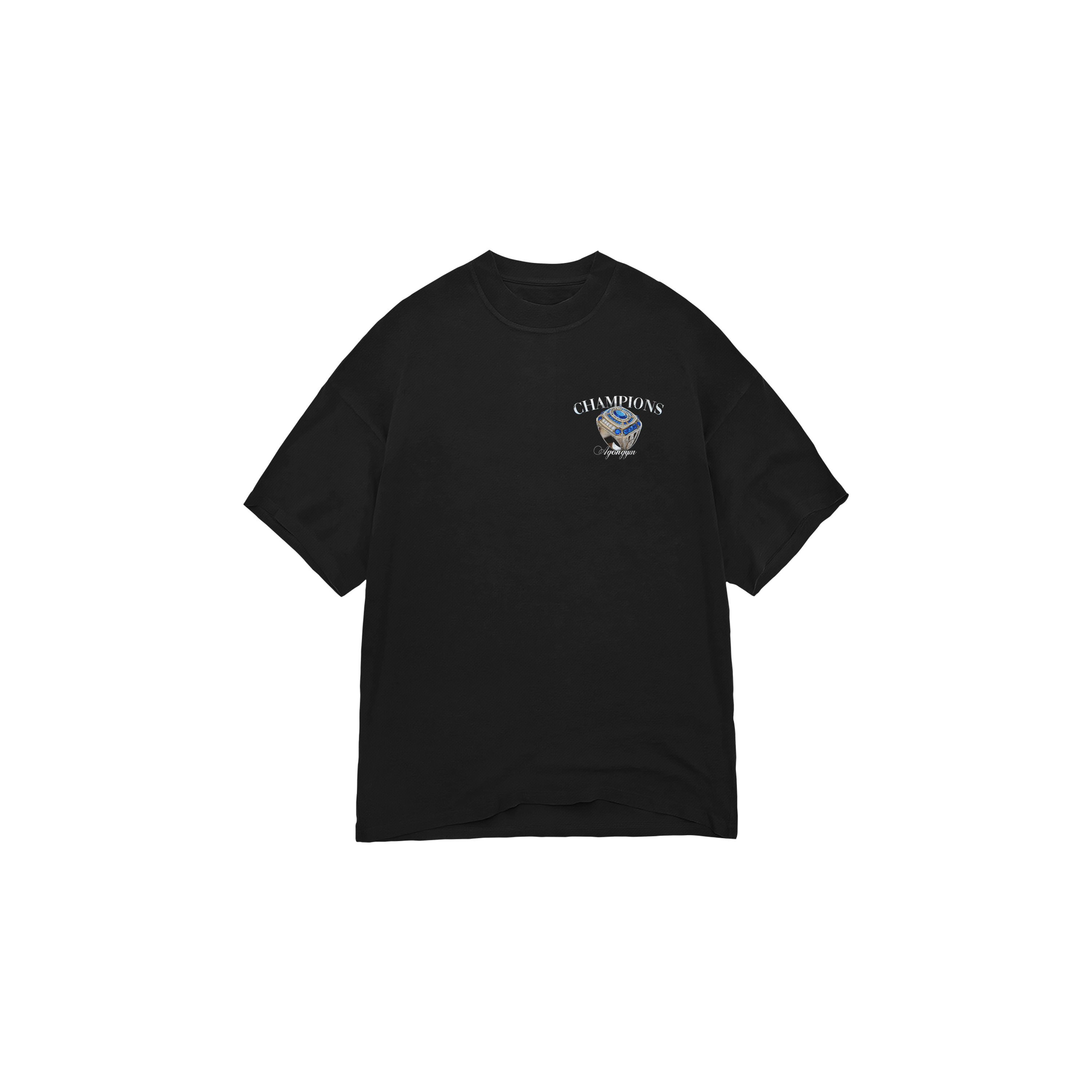 Oversize Champion Black — Vista frontal