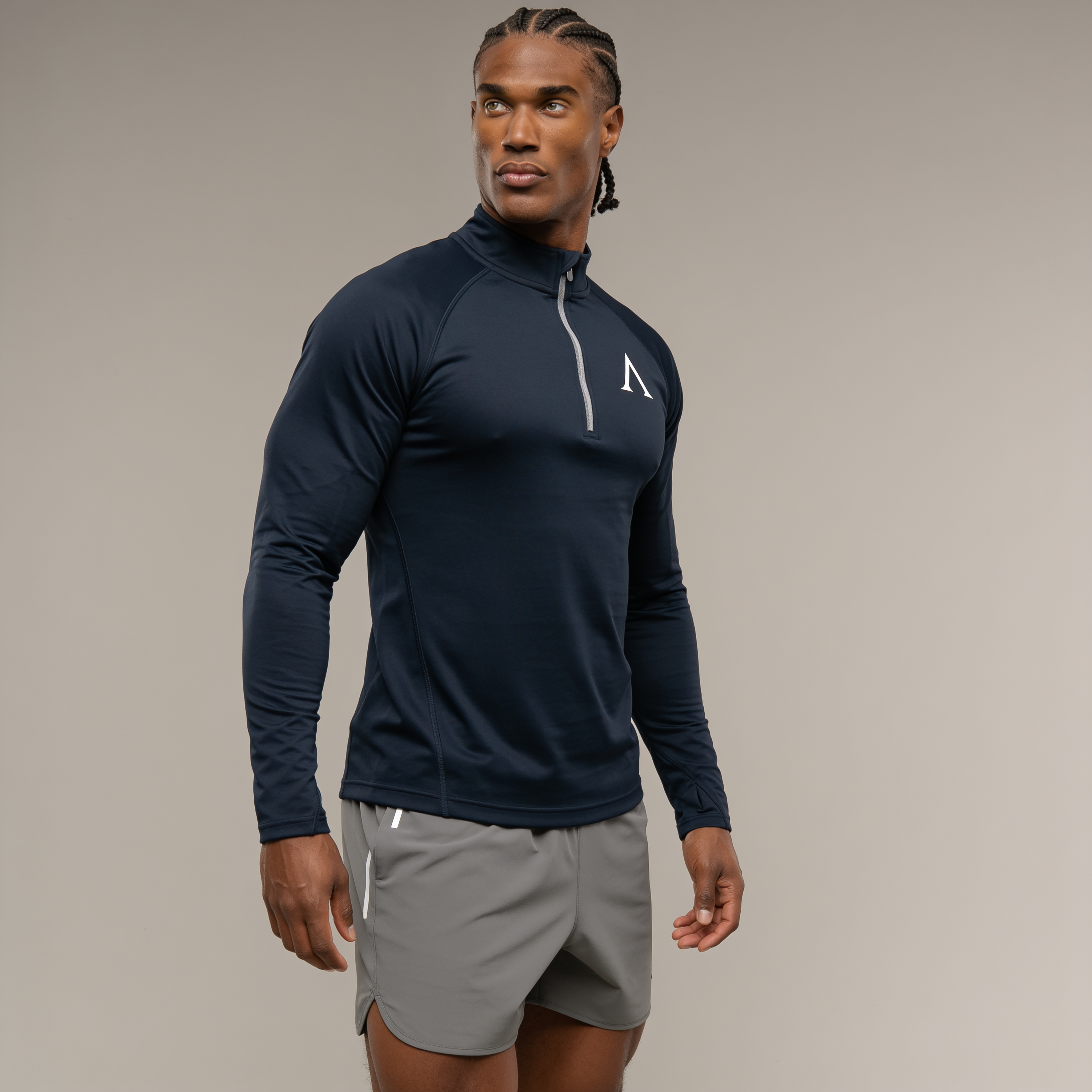 HYPERTECH ZIP LONGSLEEVE - NAVY