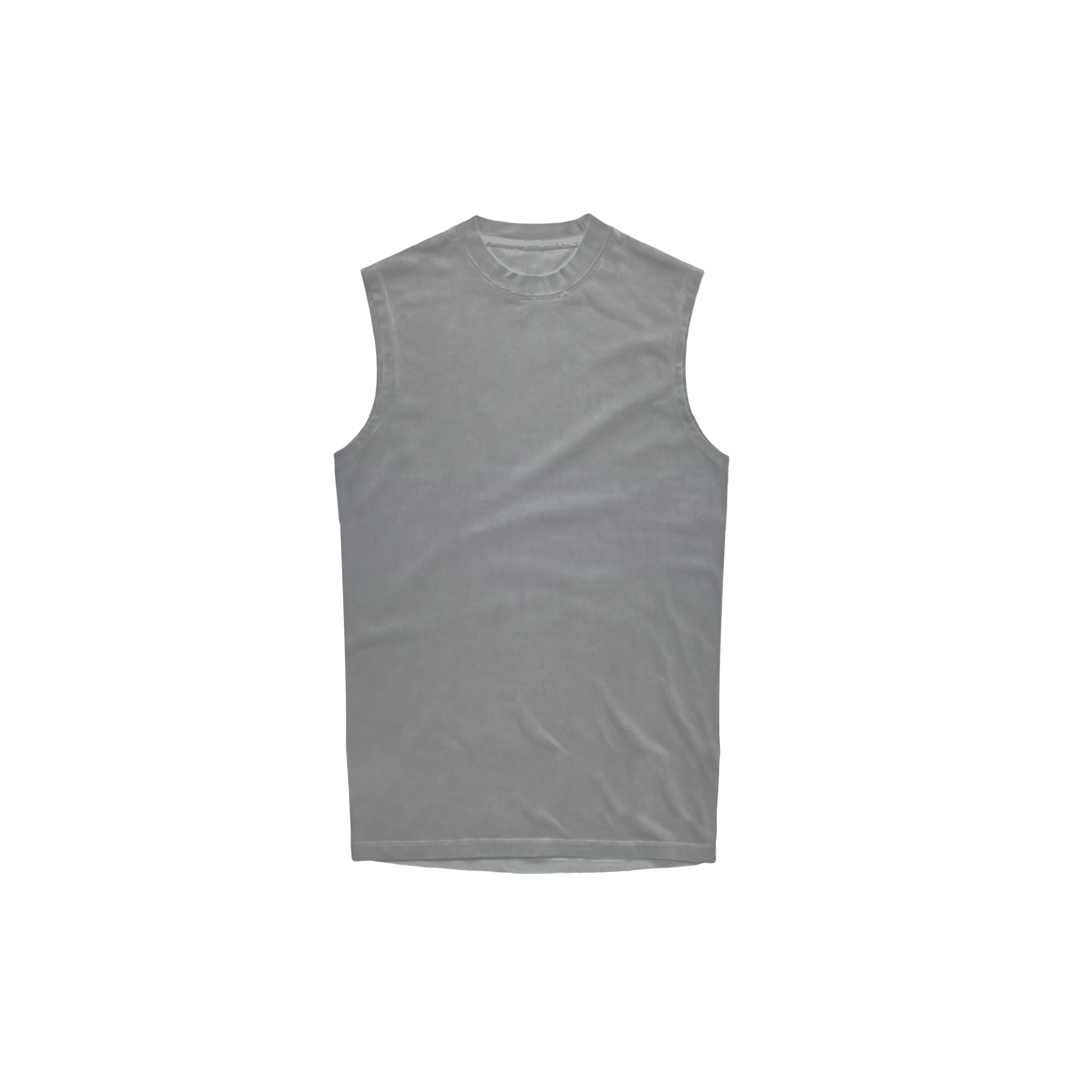Sleeveless Lifting Club Washed Light Grey — Vista frontal