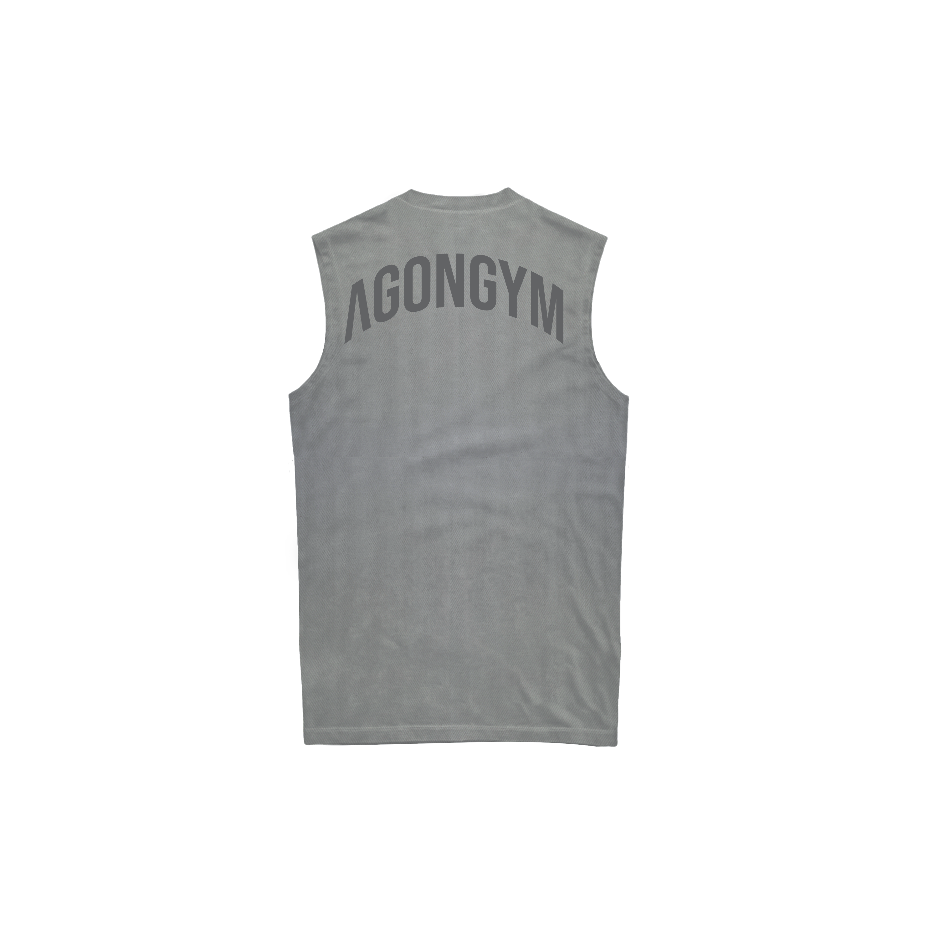 OVERSIZE SLEEVELESS LIFTING CLUB - WASHED LIGHT GREY