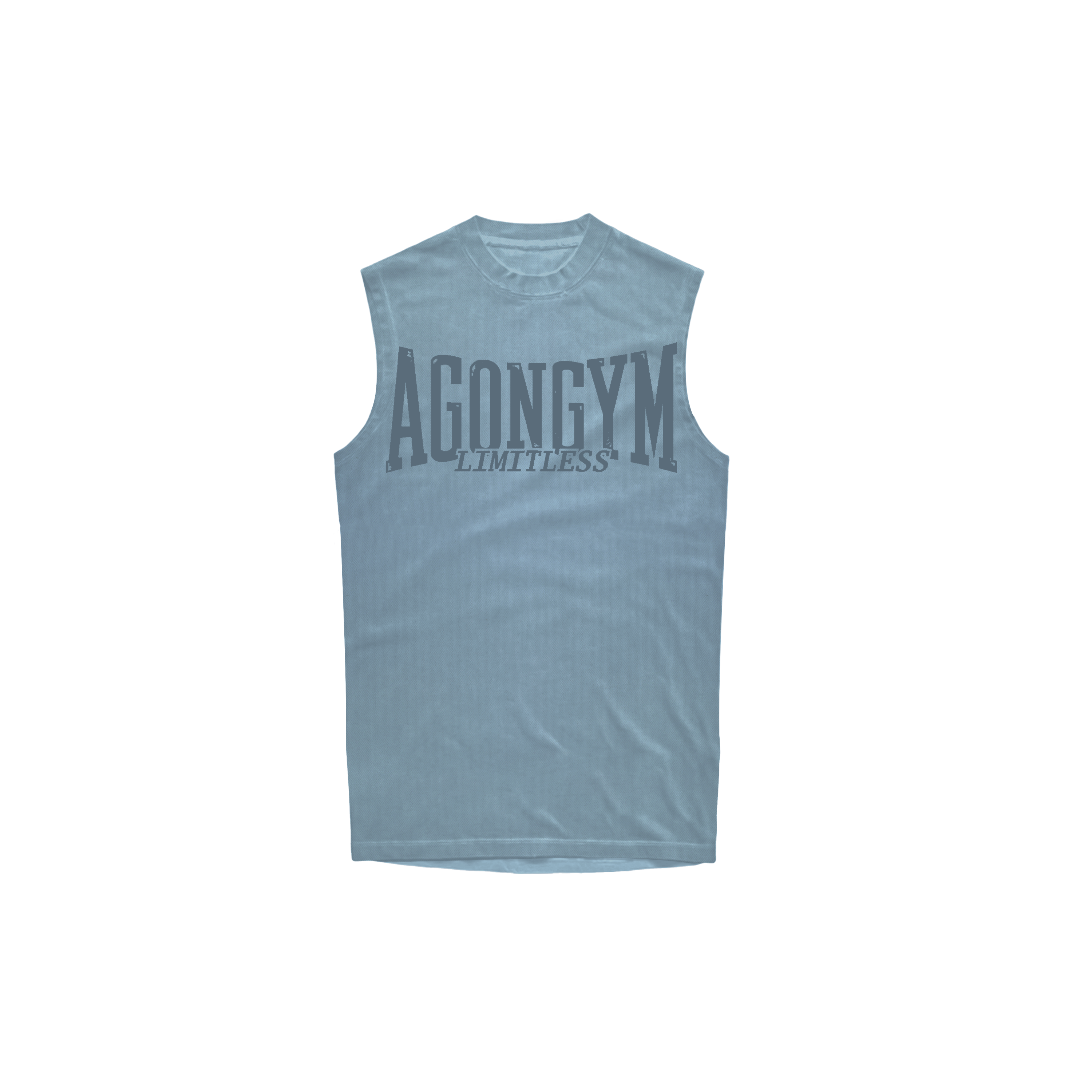 Sleeveless Limitless Washed Blue — Vista frontal