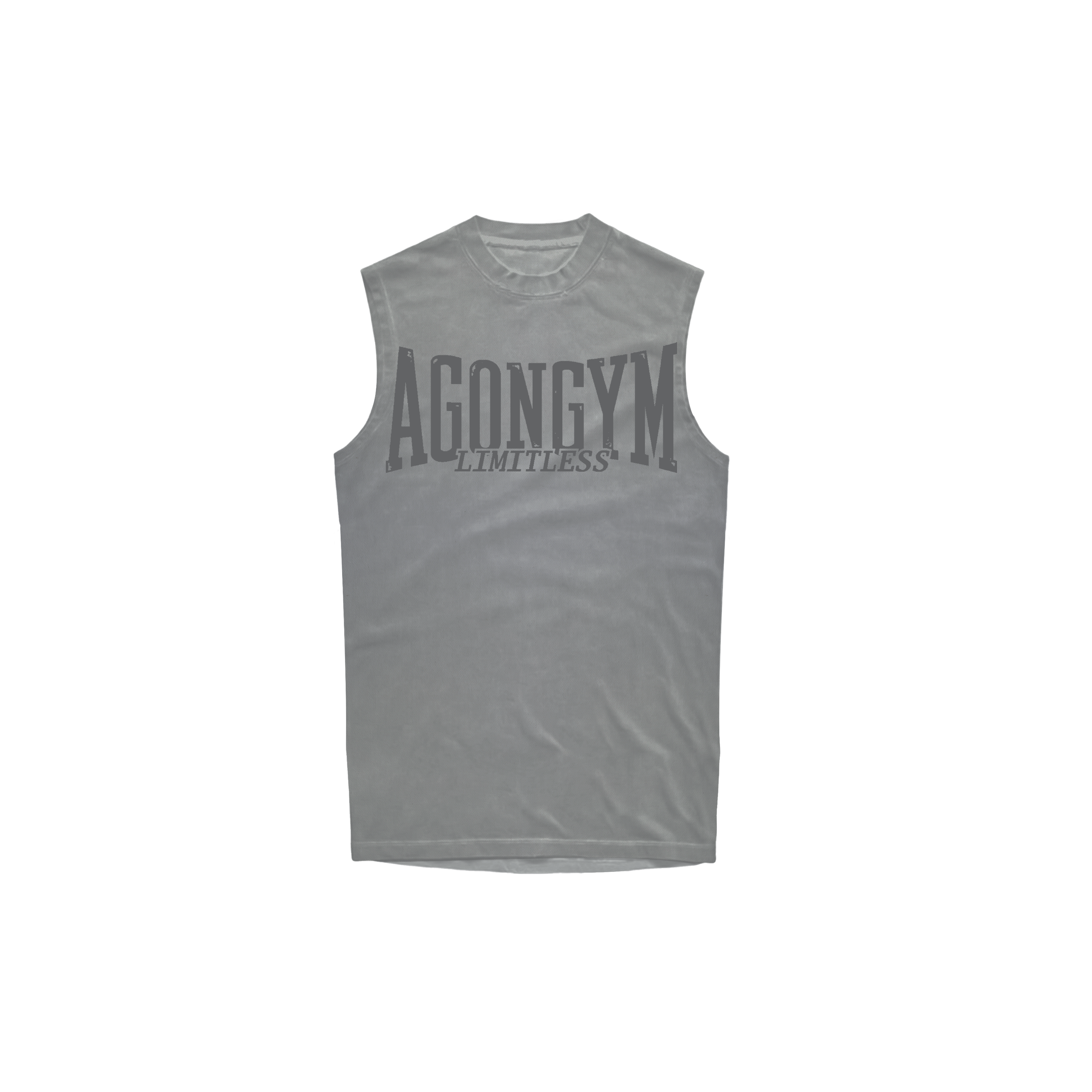 Sleeveless Limitless Washed Light Grey — Vista frontal