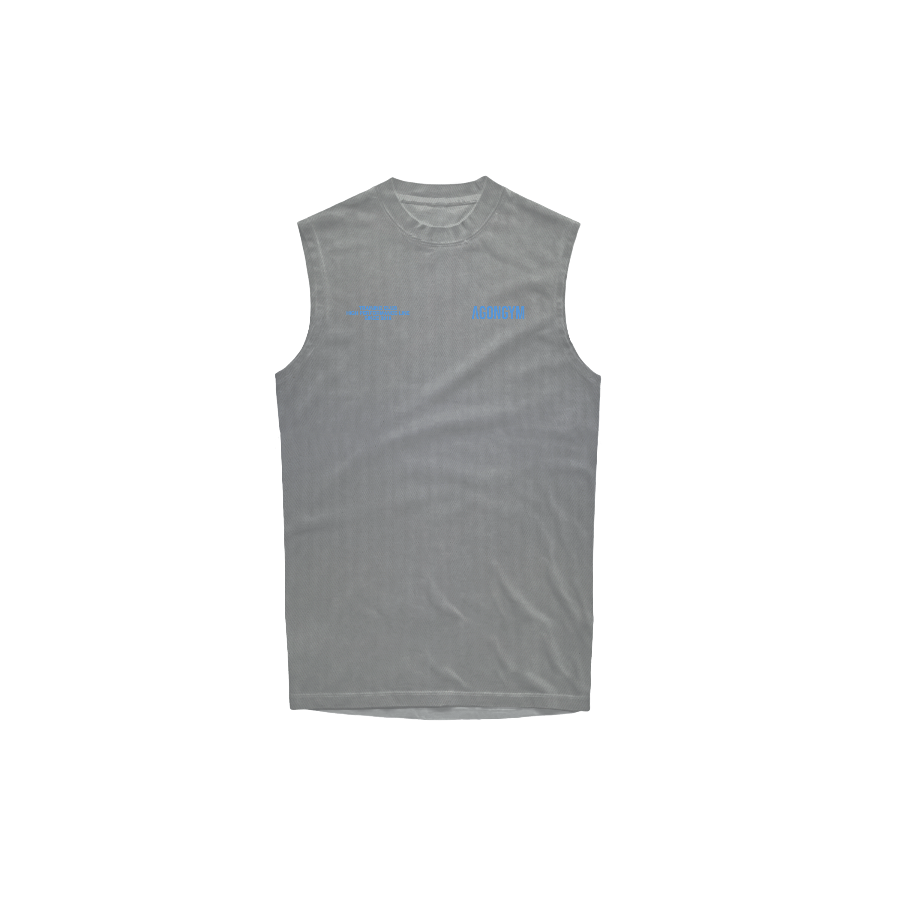 OVERSIZE SLEEVELESS TRAINING CLUB - WASHED LIGHT GREY