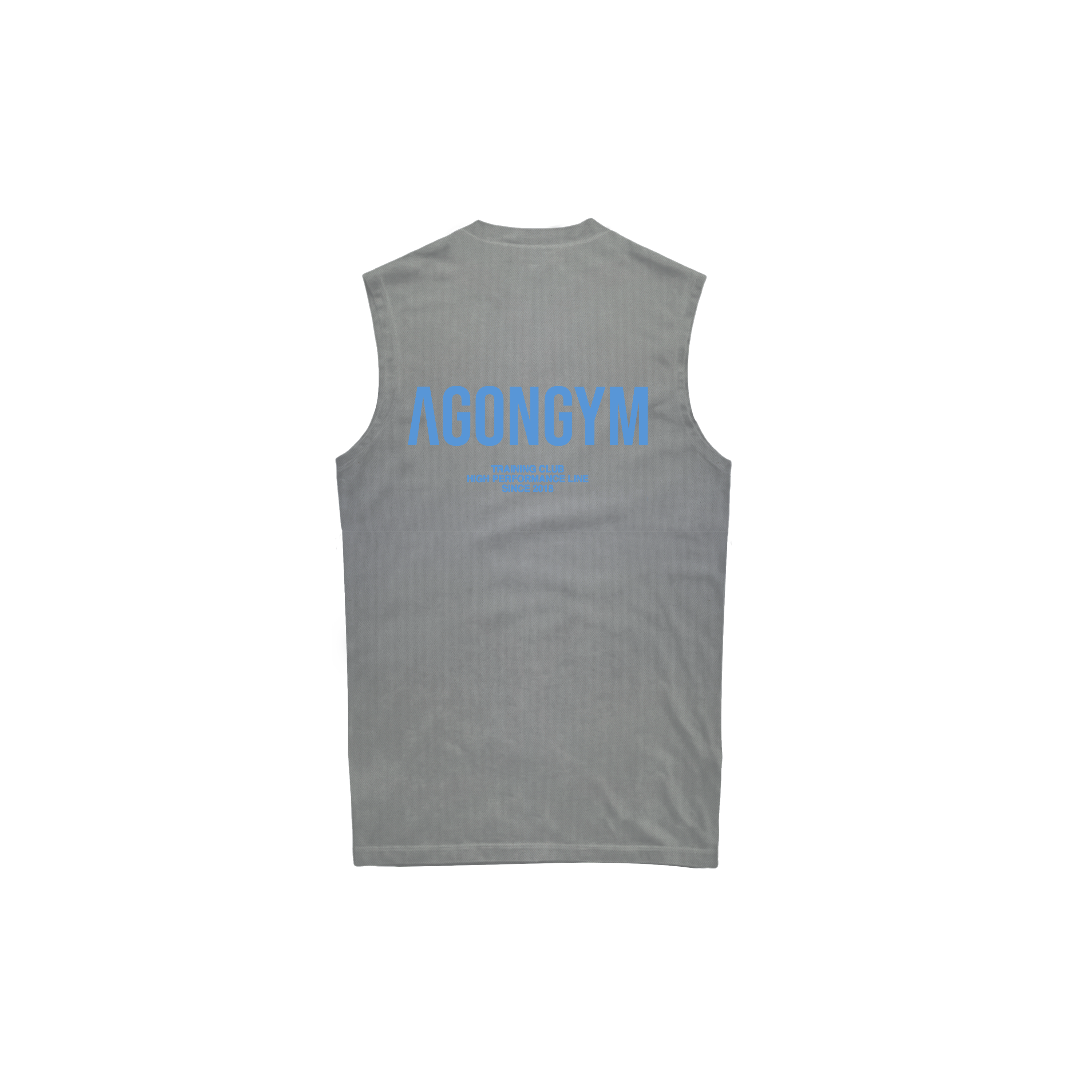 OVERSIZE SLEEVELESS TRAINING CLUB - WASHED LIGHT GREY